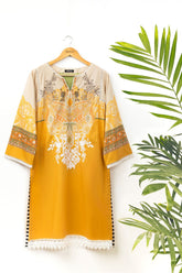 DC-0376 YELLOW EMBROIDERED KURTA